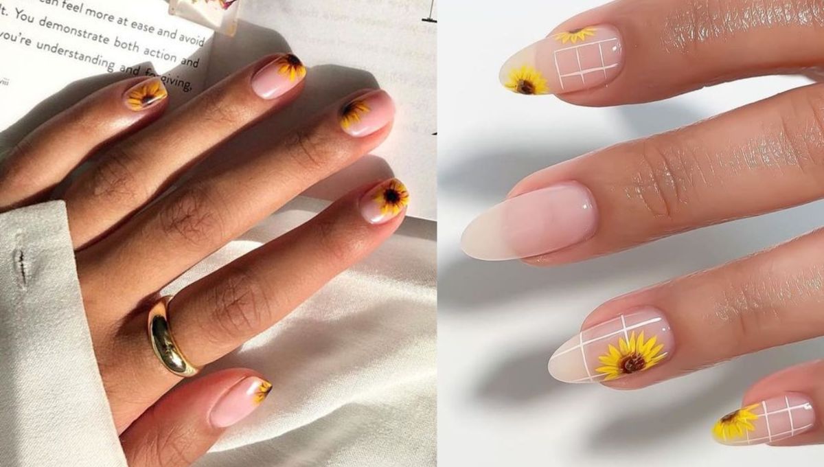Sunflower Nail Designs