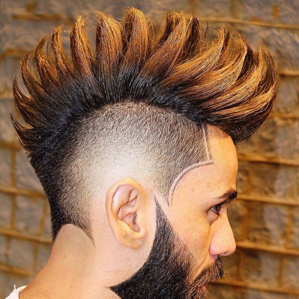 Temple Burst Fade Mohawk For A Bold Look