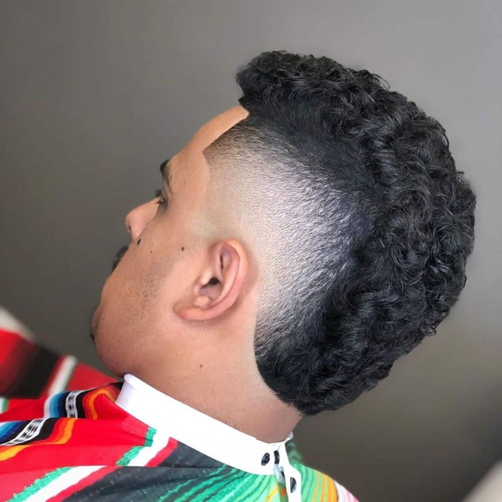 Thick Hair Drop Fade For A Bold Look