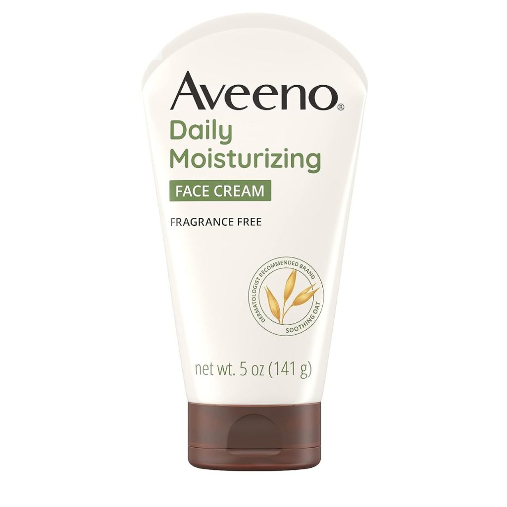 Aveeno Daily Moisturizing Face cream fragrance free net wt. 5 oz (141g))