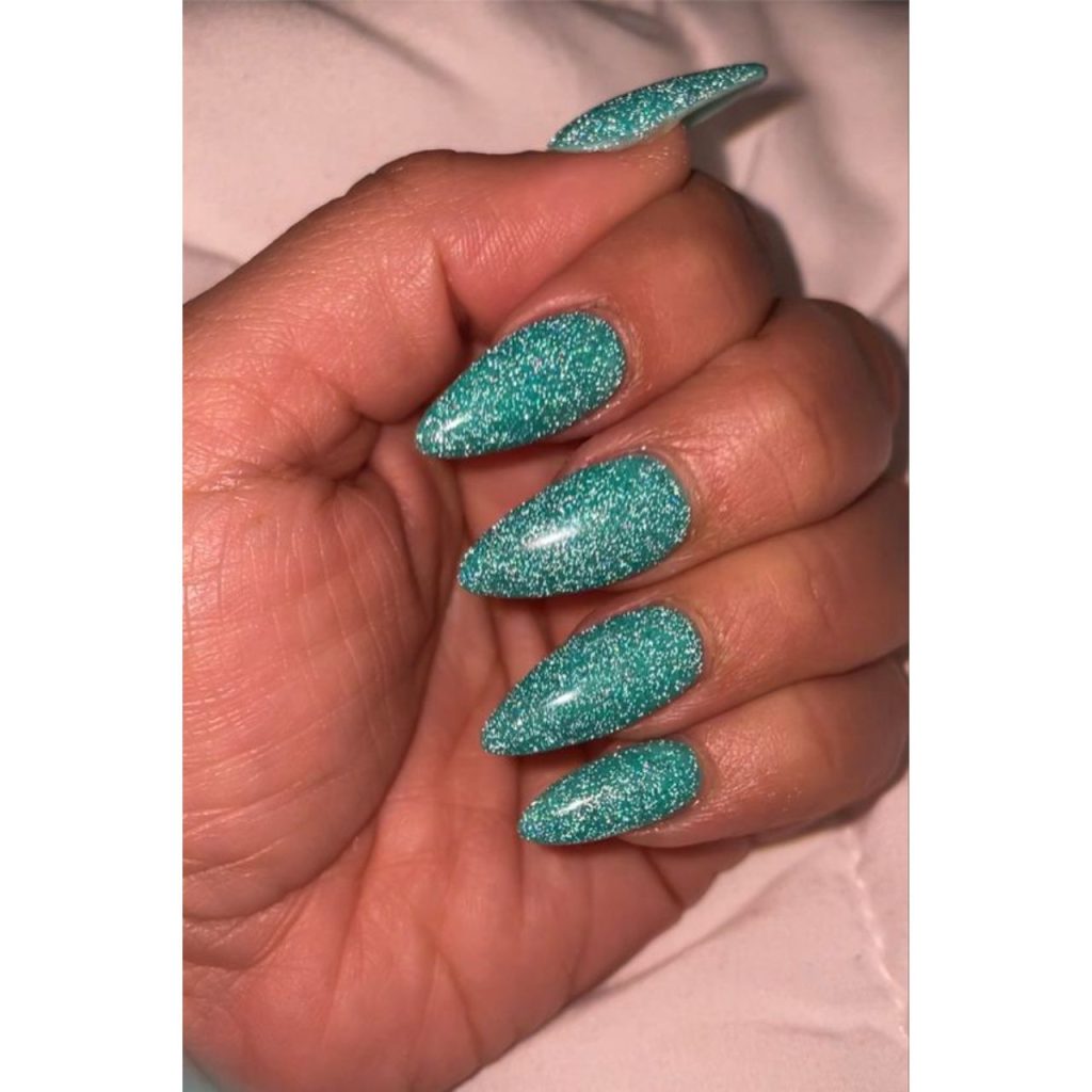 Bright Teal Nails for Refreshing Look
