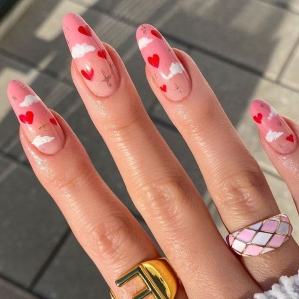Heart Valentines Day Nails for Your Magical Manicure Design
