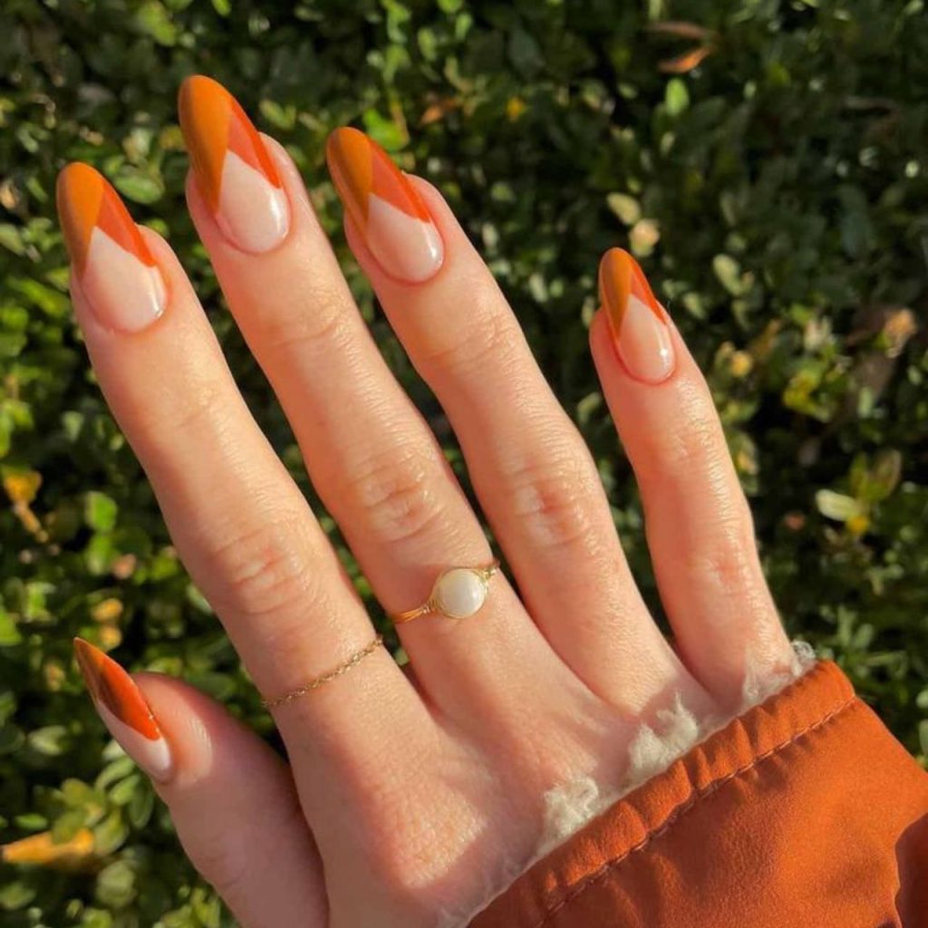 Orange Valentines Day Nails for Your Magical Manicure Design