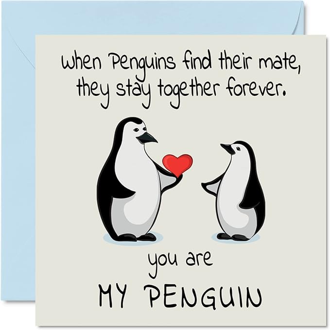 Stuff4 Penguin Valentines Card