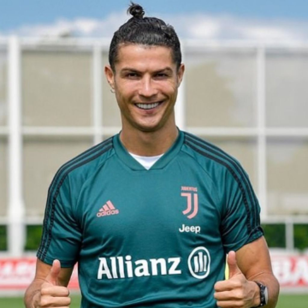 Ronaldo Man Bun Look