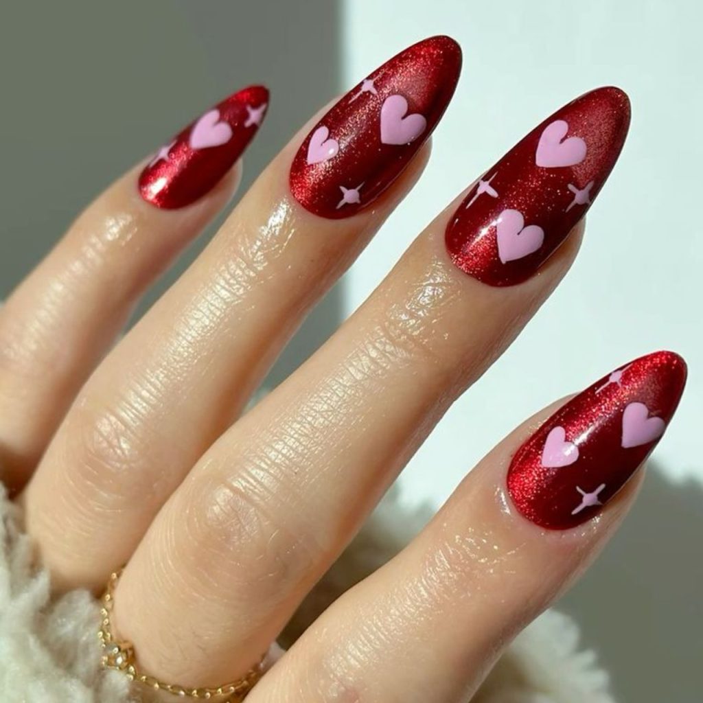 White Heart Valentines Day Nails for Your Magical Manicure Design