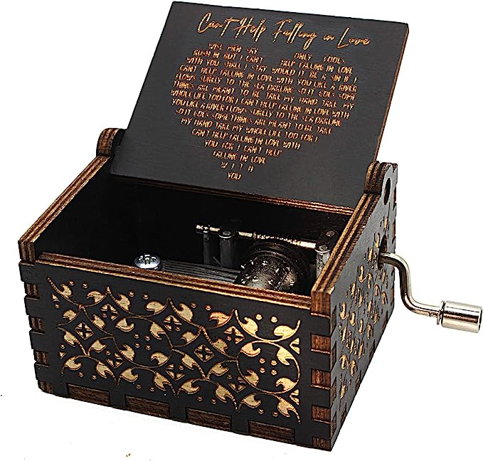 Can’t Help Falling in Love Wood Music Box