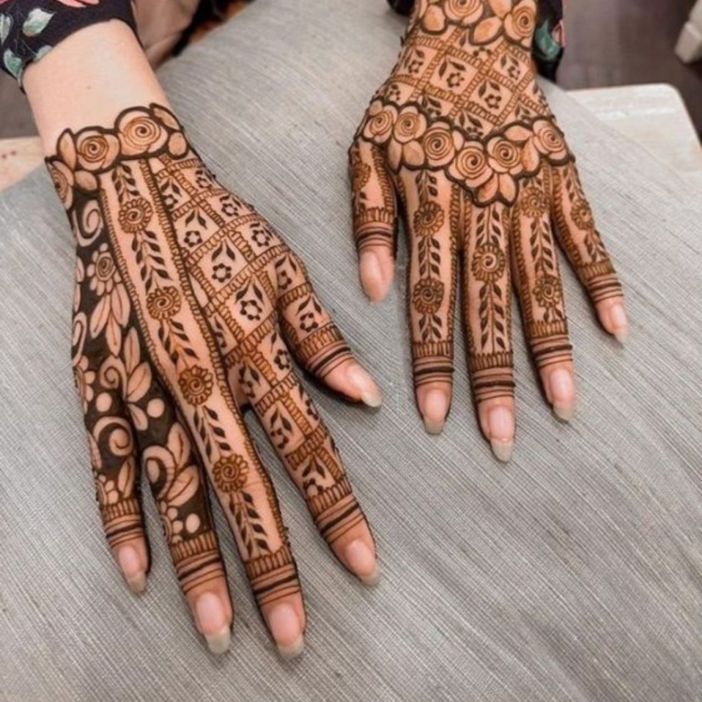 Flawlessly Floral Back Hand Mehndi Design