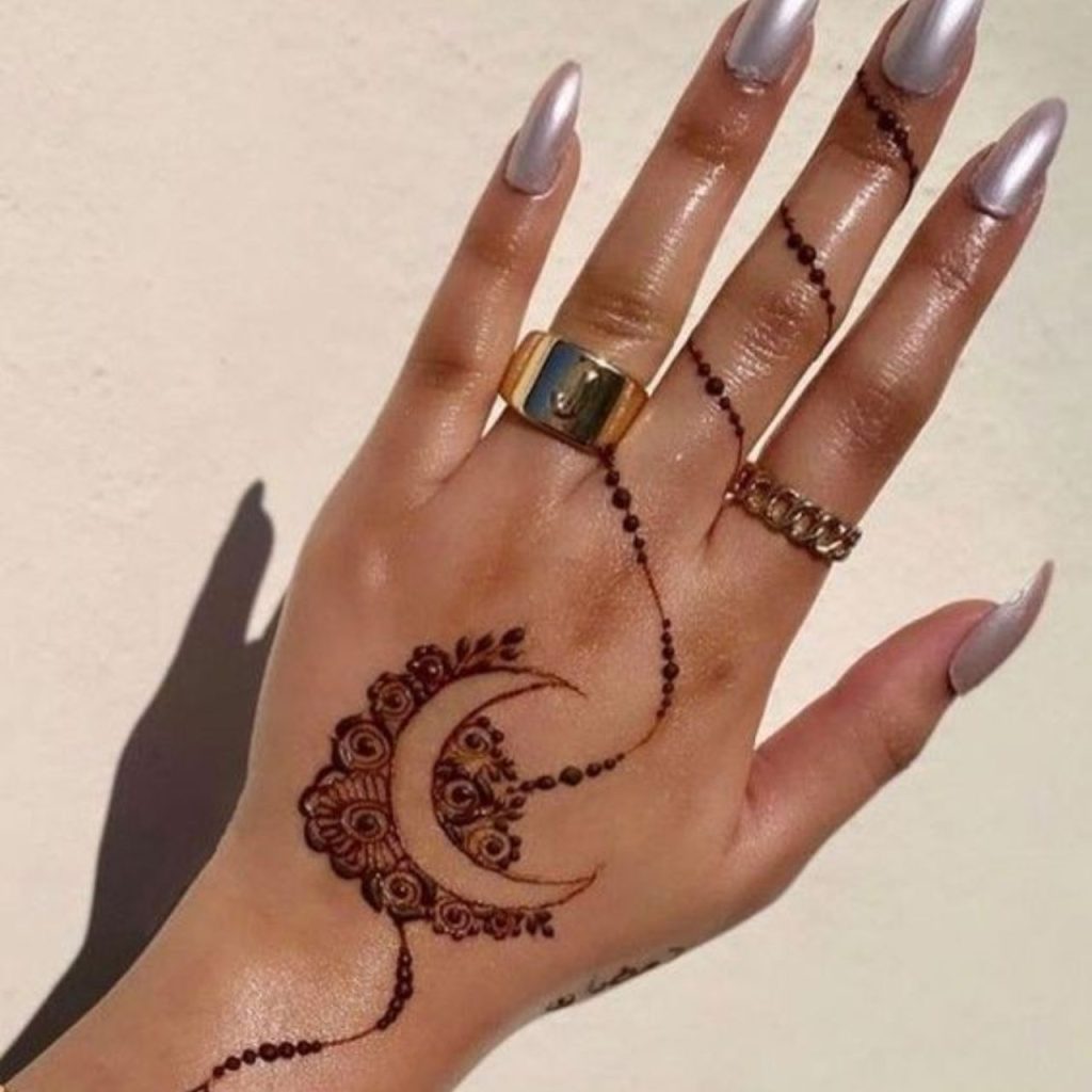 Moon Henna Tattoo Special Charming Mehndi Design For Eid