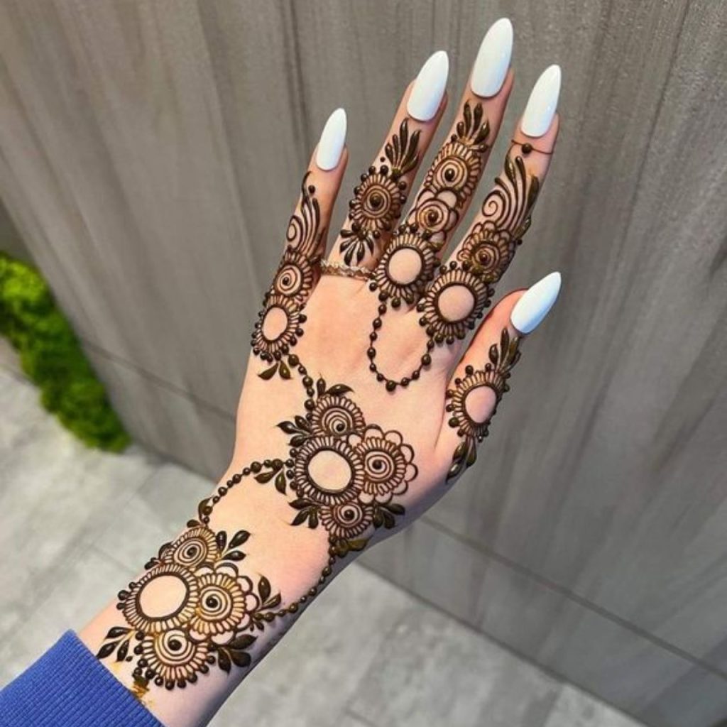 Multi Patterned Special Charming Mehndi Design For Eid