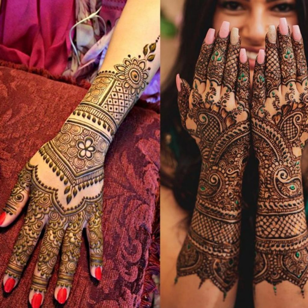 Rajasthani Back Hand Mehndi Designs For Bridesmaids