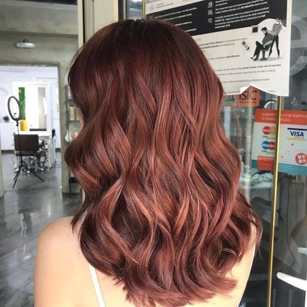 Auburn Mahogany Hair Colour