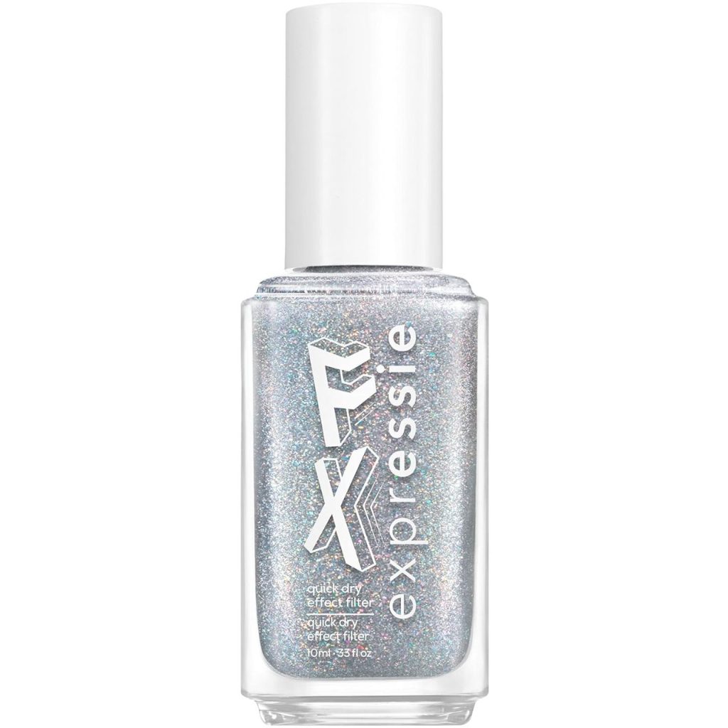 ExprEssie Silver Nail Polish With Glitter