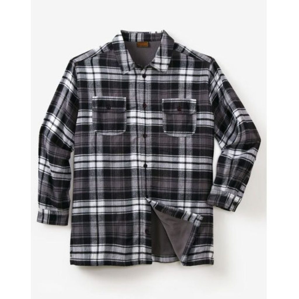 White and Black checkered Flannel Jacket