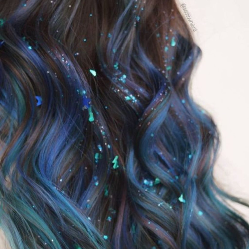 Blue Glitter For Hair