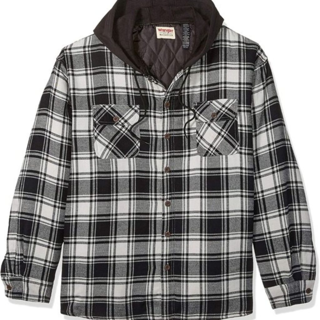 Black and White checkered Flannel Shirt Jacket