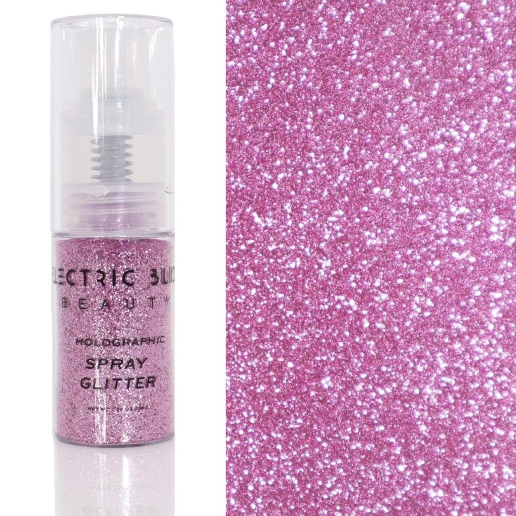 Pink Holographic spray Glitter for hair