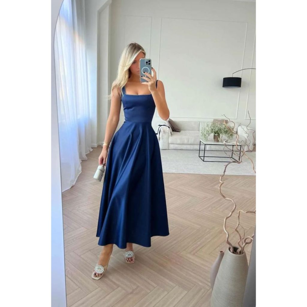 Blue graduation dress