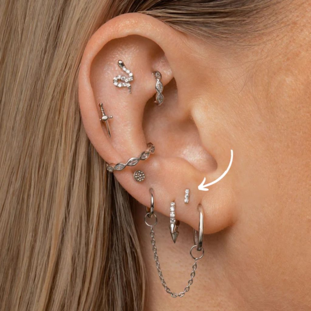 Lobe piercing guide