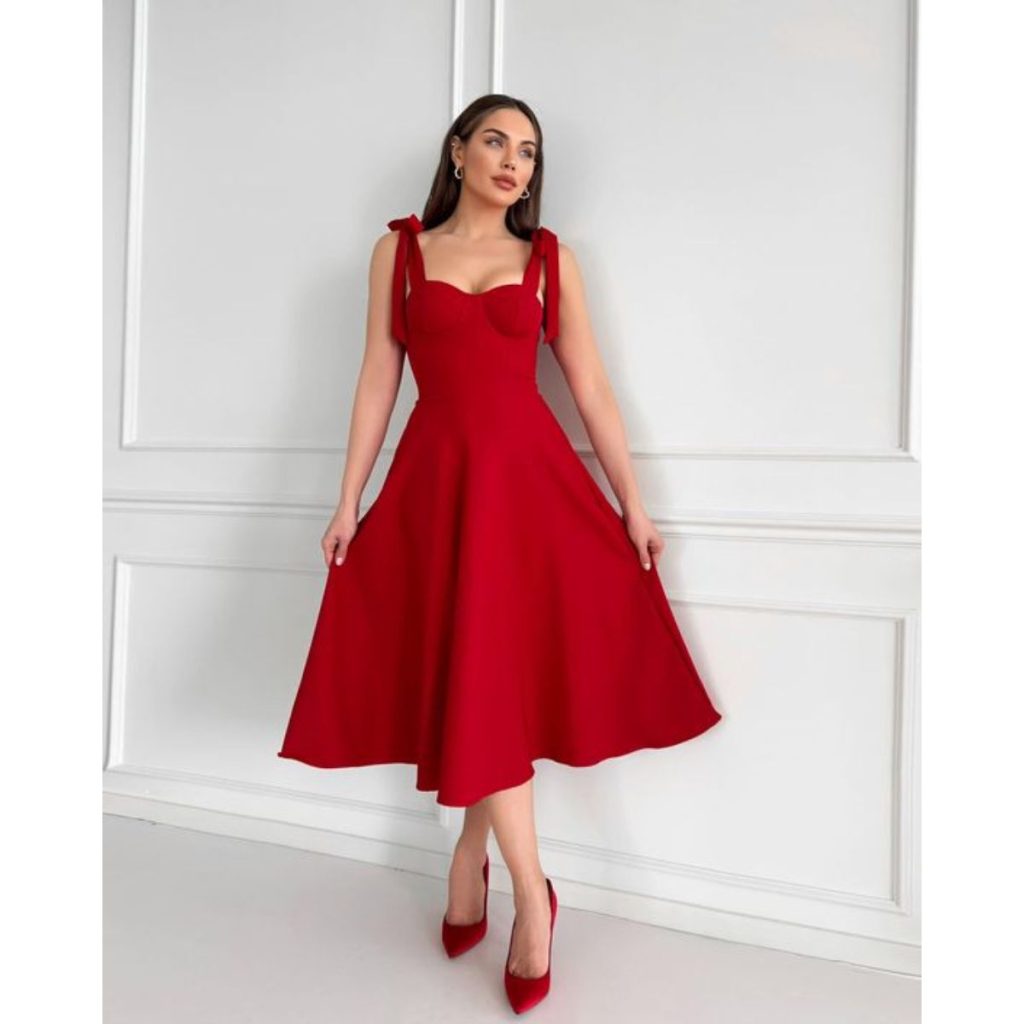 Red dress for wedding